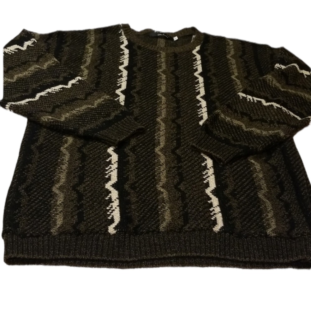 Vintage Protege Collection Sweater Mens Size XL Black Green